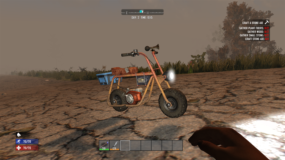 7Days to Die ミニバイクの組み立て方と修理方法